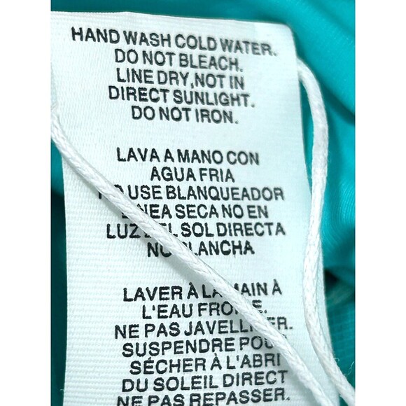 New Bleu Rod Beattie Women Sz 10 Blue Green Ruched Back Swimsuit Bikini Bottoms - Picture 12 of 12